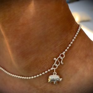 ☀️ .925 Elephant Sterling Silver Anklet